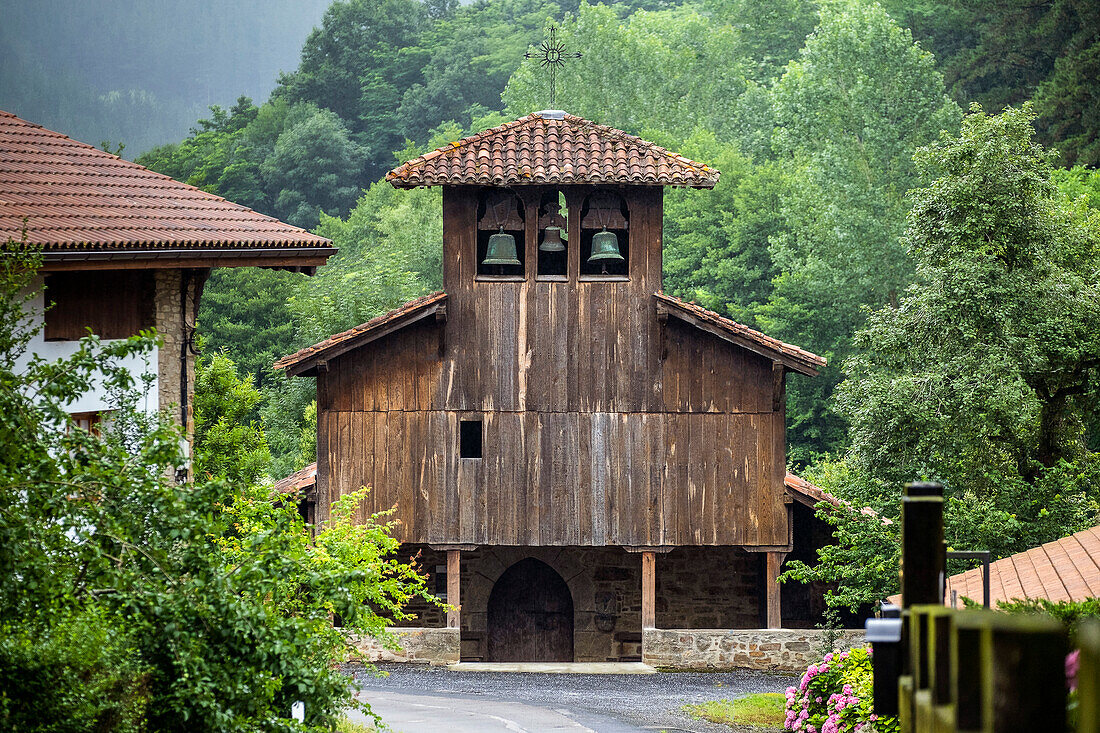 Church of San Miguel in Artea, Biscay, Basque Country, Spain