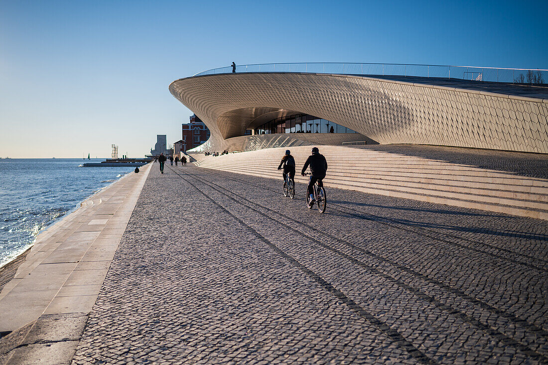 MAAT (Museum of Art, Architecture and Technology) designed by the British architect Amanda Levete, Belem, Lisbon, Portugal