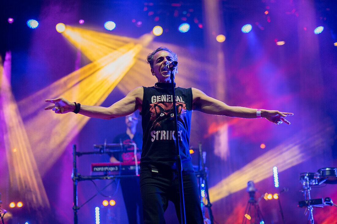 Mexican band Cafe Tacvba performing live at Vive Latino 2022 Music Festival in Zaragoza, Spain