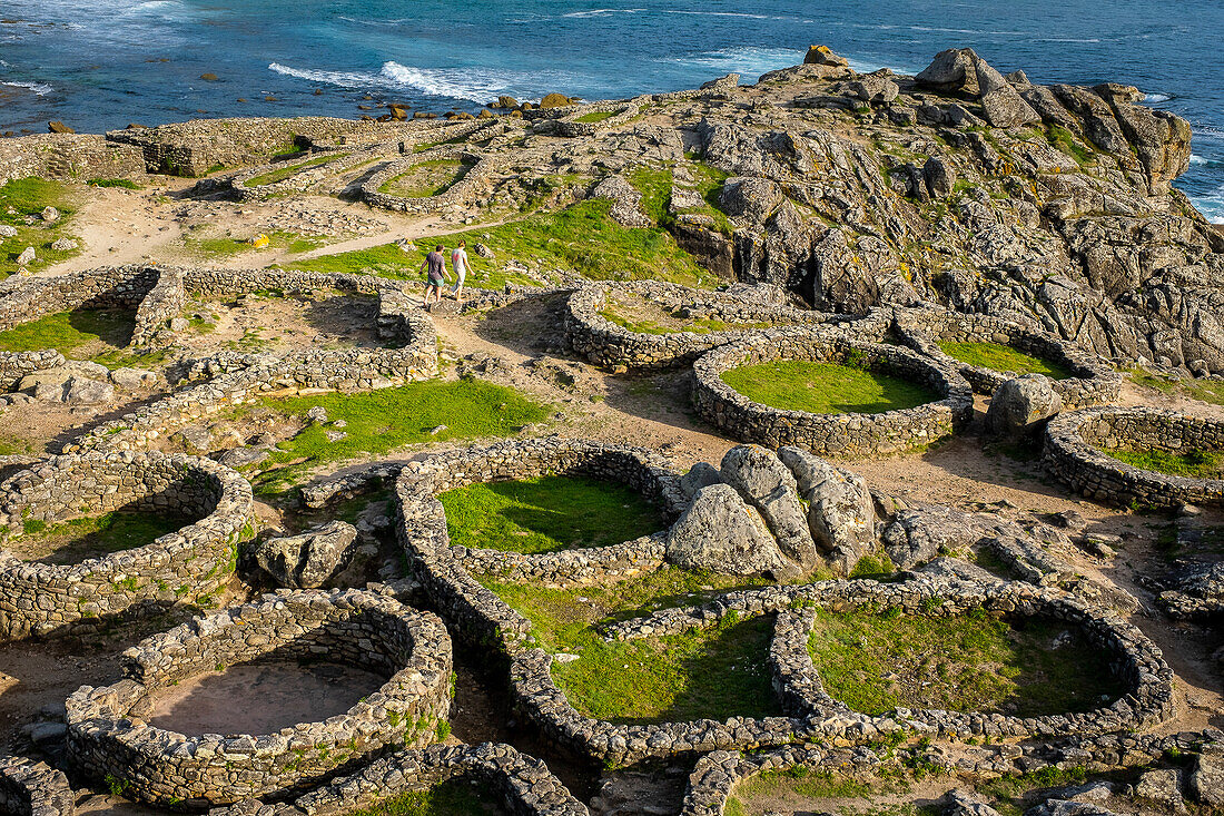 Castro de Barona, keltische Siedlung - 1. Jahrhundert v. Chr., Porto do Son, Provinz La Coruna, Region Galicien, Spanien