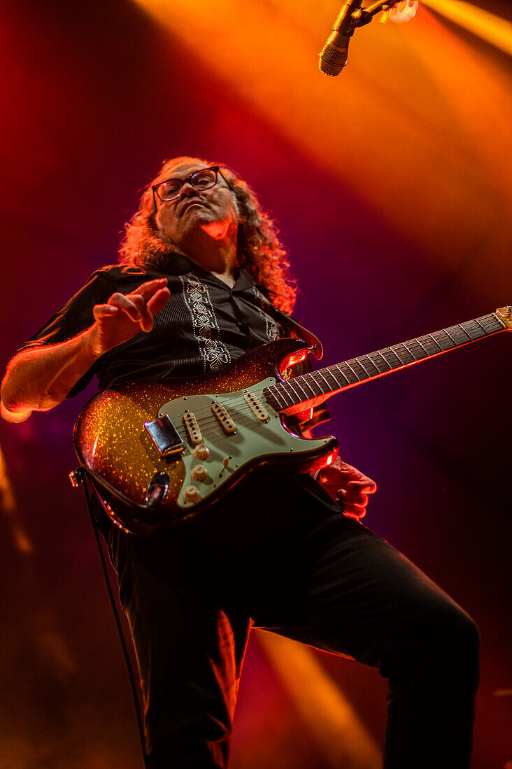 Mexican band Cafe Tacvba performing live at Vive Latino 2022 Music Festival in Zaragoza, Spain