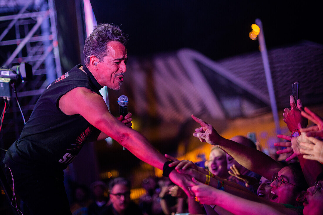 Mexican band Cafe Tacvba performing live at Vive Latino 2022 Music Festival in Zaragoza, Spain