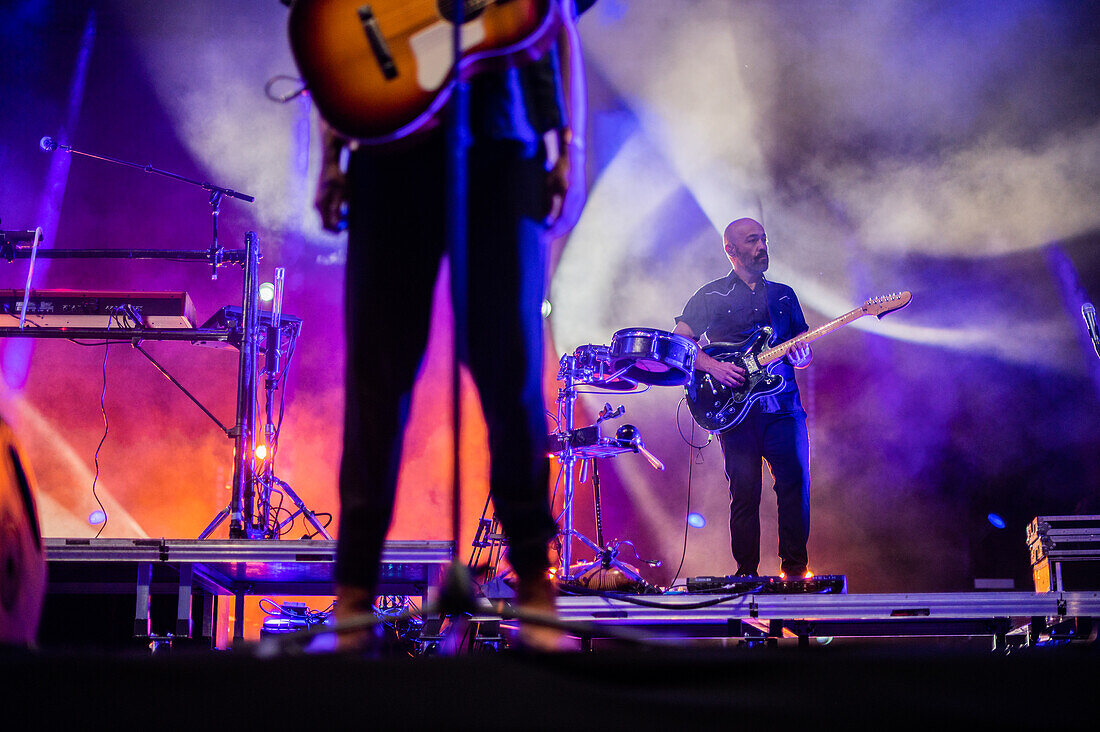 Mexican band Cafe Tacvba performing live at Vive Latino 2022 Music Festival in Zaragoza, Spain