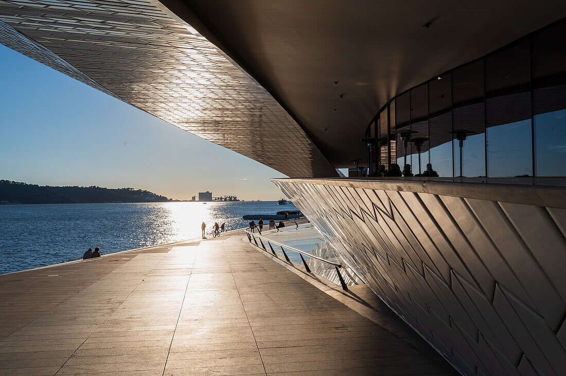 MAAT (Museum of Art, Architecture and Technology) designed by the British architect Amanda Levete, Belem, Lisbon, Portugal