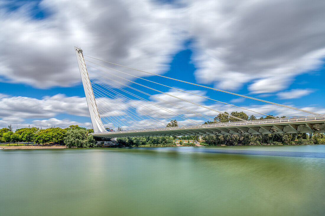 Alamillo-Brücke, Sevilla, Spanien.