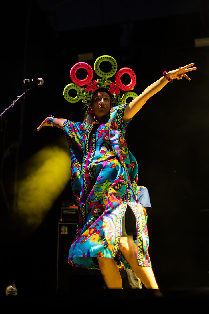 Colombian band Aterciopelados performs live during Vive Latino 2022 Festival in Zaragoza, Spain