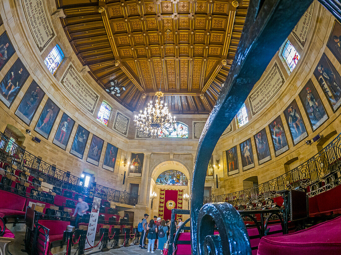 The assembly chamber of Casa de Juntas de Gernika, Gernika, Basque Country, Spain