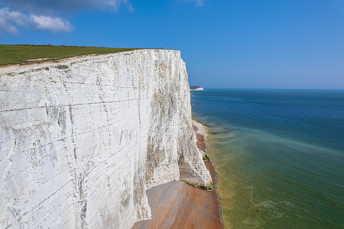 Seven Sisters chalk cliffs, South Downs National Park, East Sussex, England, United Kingdom