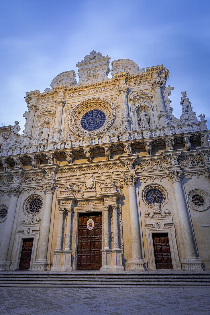 Baroque facade of Basilica di Santa Croce, Lecce, Puglia, Italy, Europe