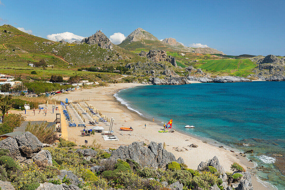 Damnoni Beach, Plakias, Rethymno; Crete, Greek Islands, Greece, Europe