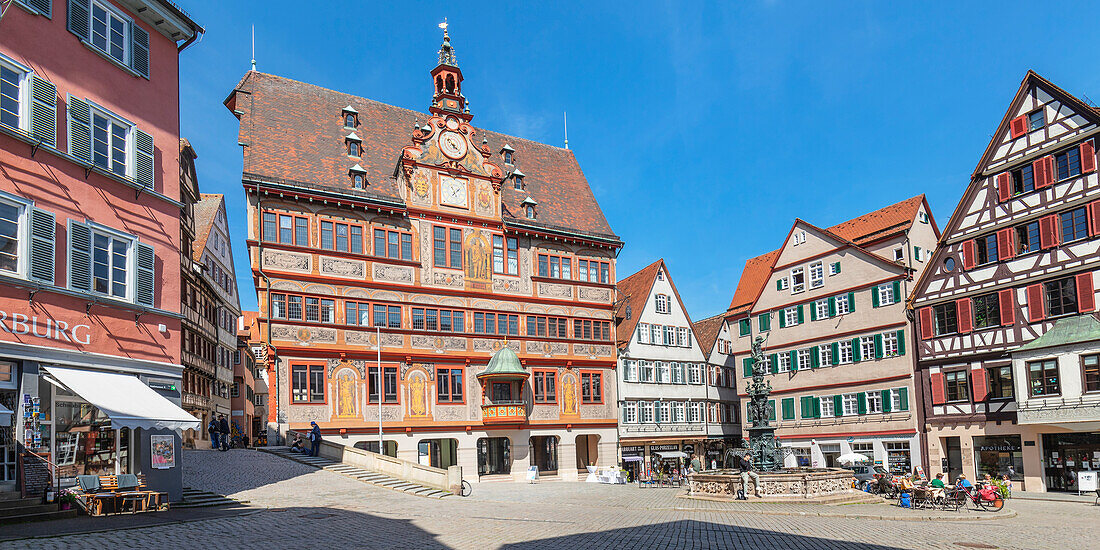 Town Hall at the market place, Tubingen, Baden Wurttemberg, Germany, Europe
