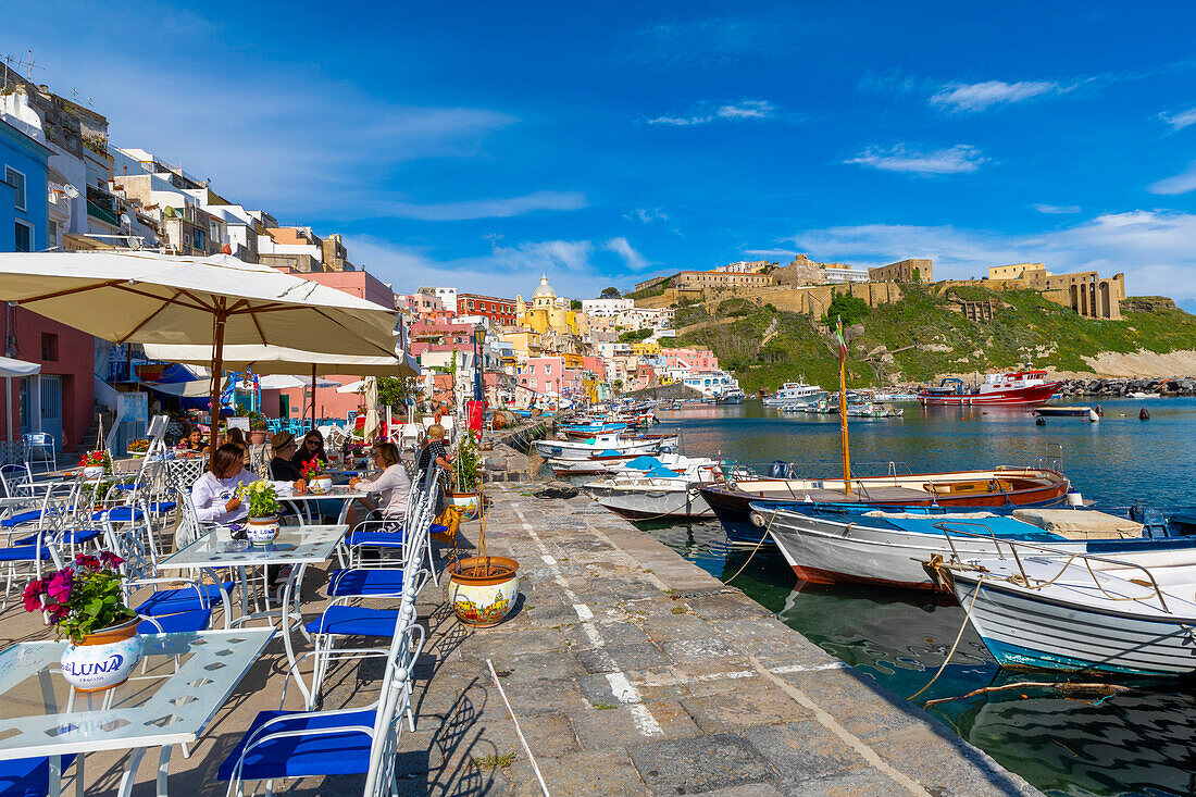 Marina di Corricella, Procida, Flegrean Islands, Campania, Italy, Europe