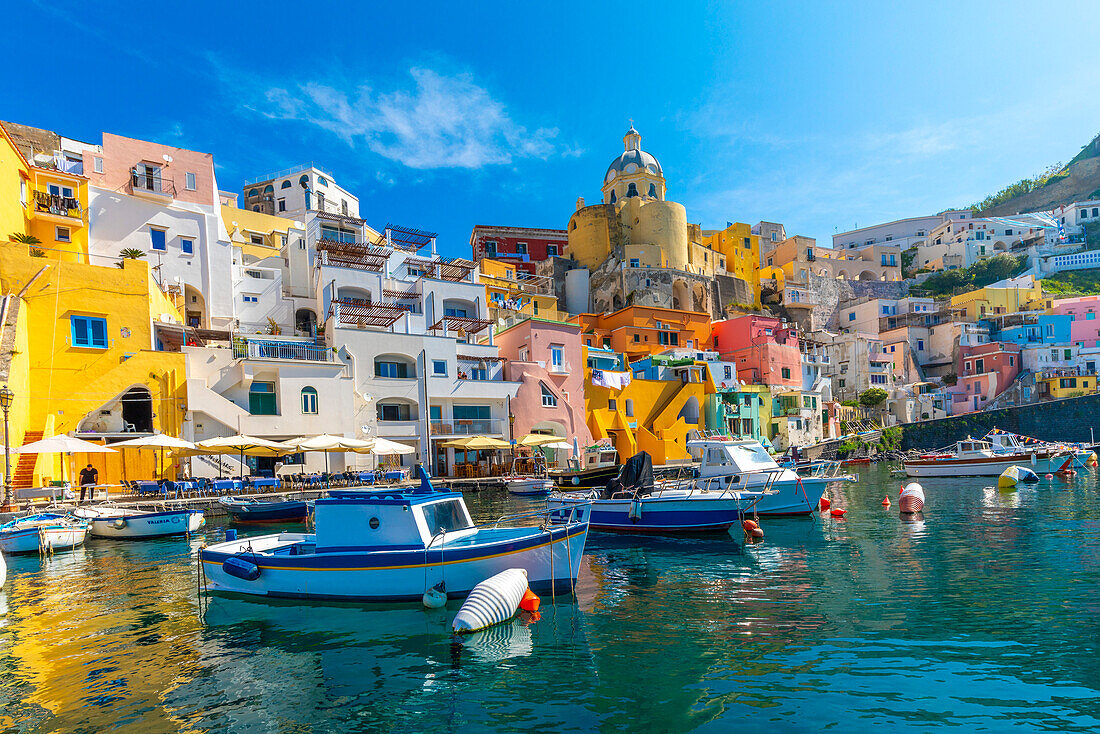 Marina di Corricella, Procida, Flegrean Islands, Campania, Italy, Europe