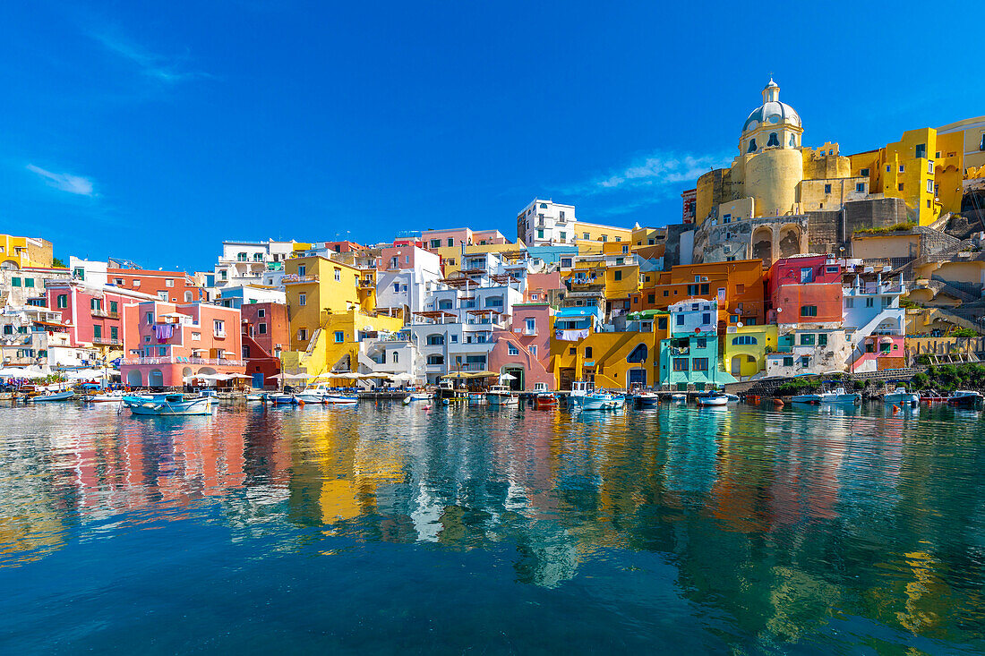 Marina di Corricella, Procida, Flegrean Islands, Campania, Italy, Europe