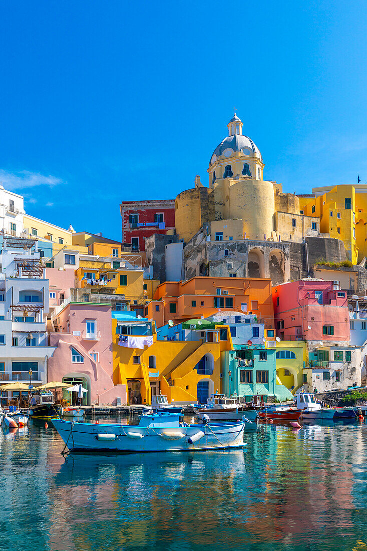 Marina di Corricella, Procida, Flegrean Islands, Campania, Italy, Europe