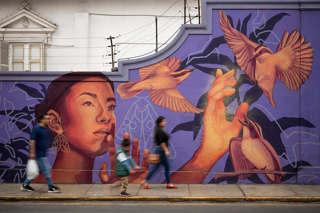 Wall mural, Lima, Peru, South America