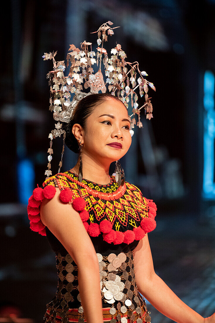 Dance Performance, Sarawak Cultural Village, Santubong, Sarawak, Borneo, Malaysia, Southeast Asia, Asia