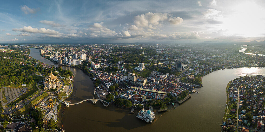 Sarawak-Fluss, Kuching, Sarawak, Borneo, Malaysia, Südostasien, Asien