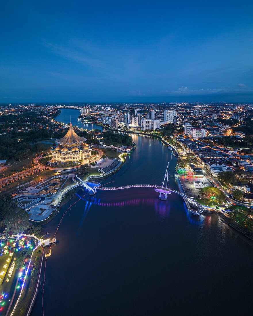 Sarawak Fluss, Kuching, Sarawak, Borneo, Malaysia, Südostasien, Asien