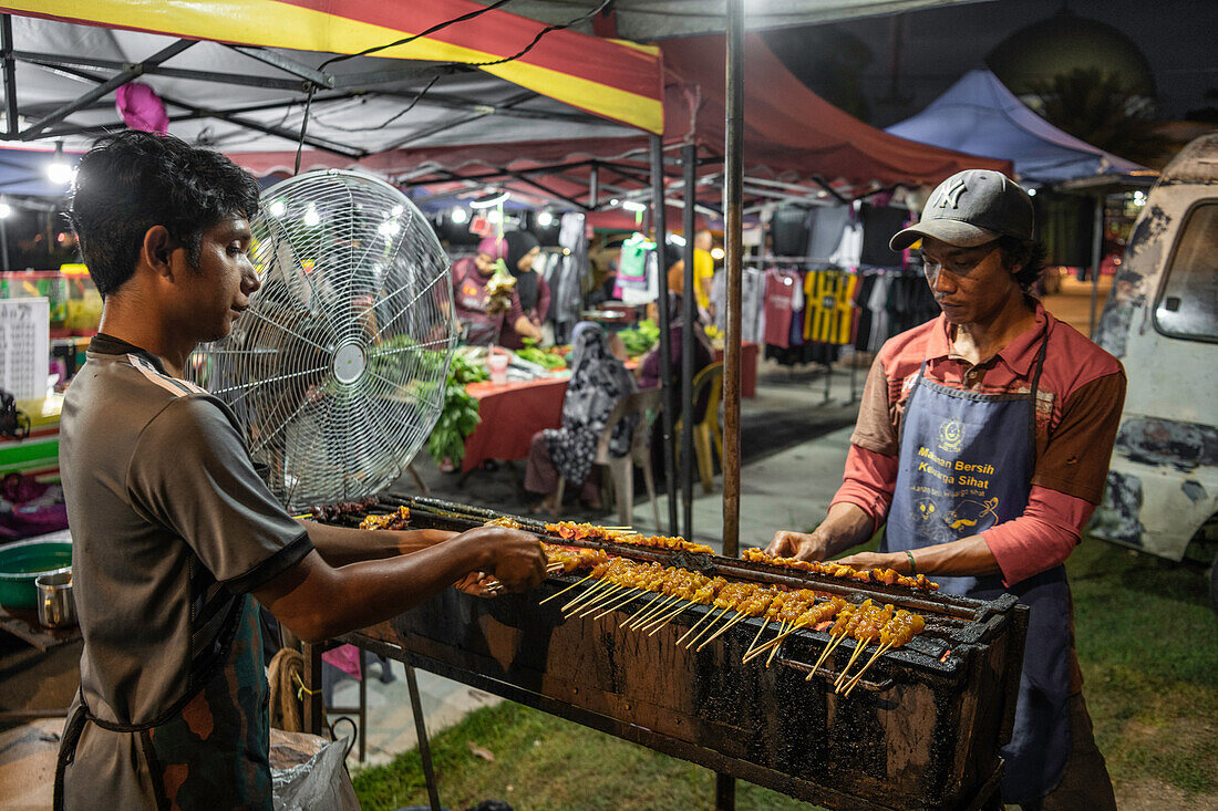 Stand, Nachtmarkt, Pulau Langkawi, Kedah, Malaysia, Südostasien, Asien
