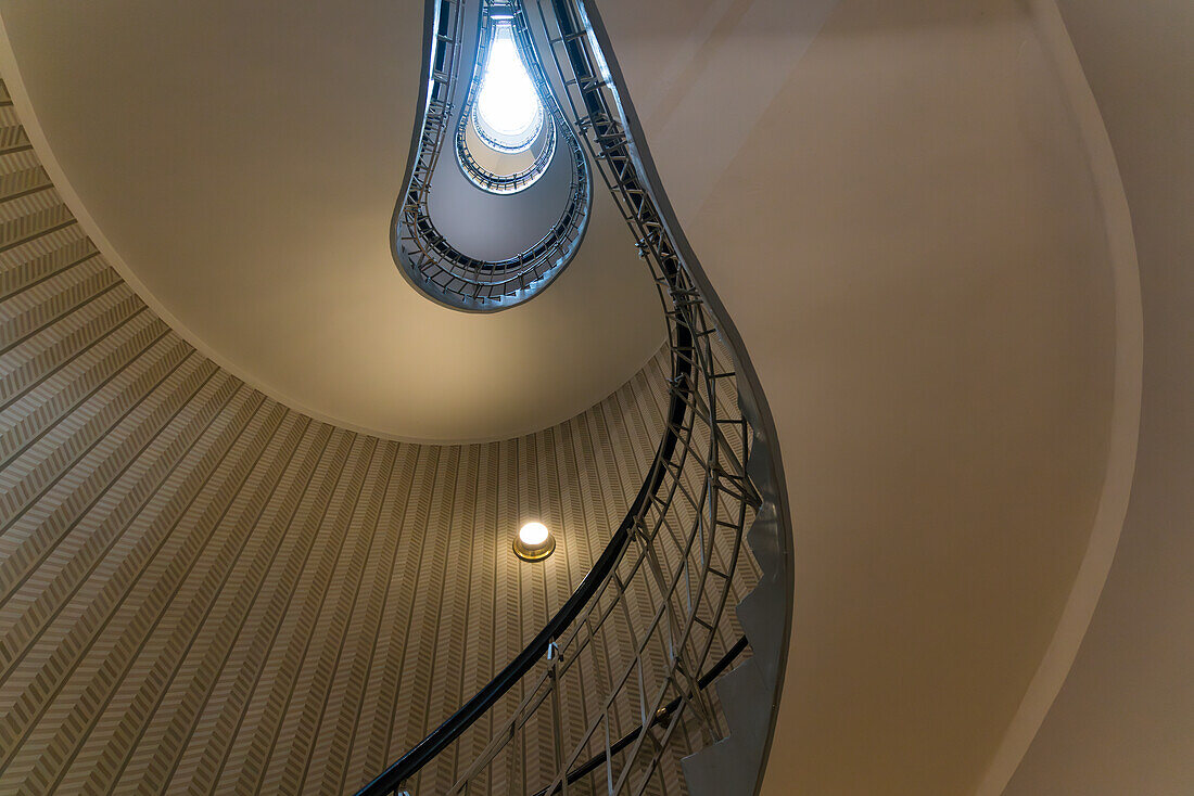Spiral staircase at House of the Black Madonna, Prague, Bohemia, Czech Republic (Czechia), Europe