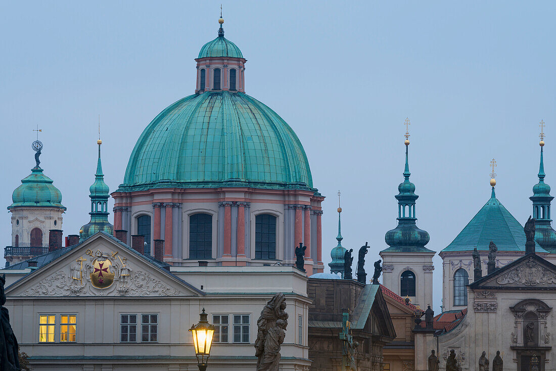 Dome of Church of Saint Francis of Assisi, Prague, Bohemia, Czech Republic (Czechia), Europe