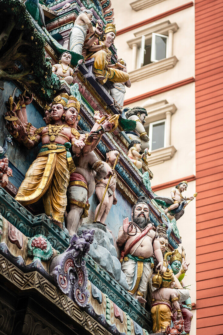 Sri Veeramakaliamman Hindu-Tempel, Little India, Singapur, Südostasien, Asien