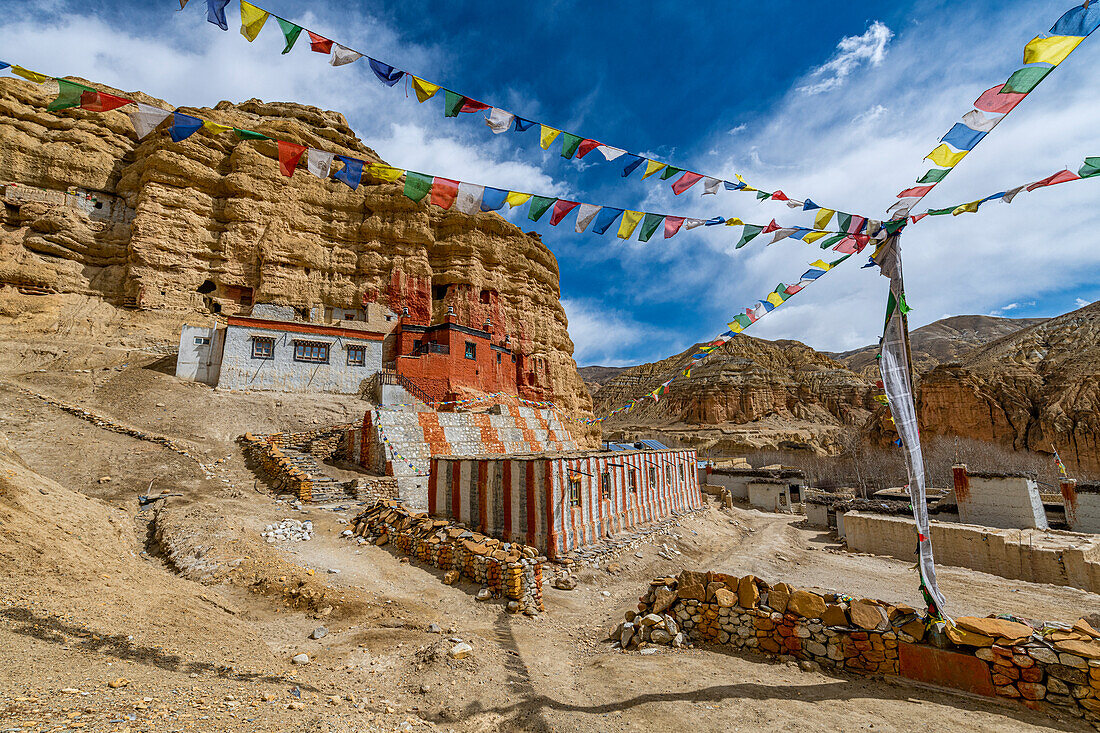 Garphu Monastery, Garphu, Kingdom of Mustang, Himalayas, Nepal, Asia