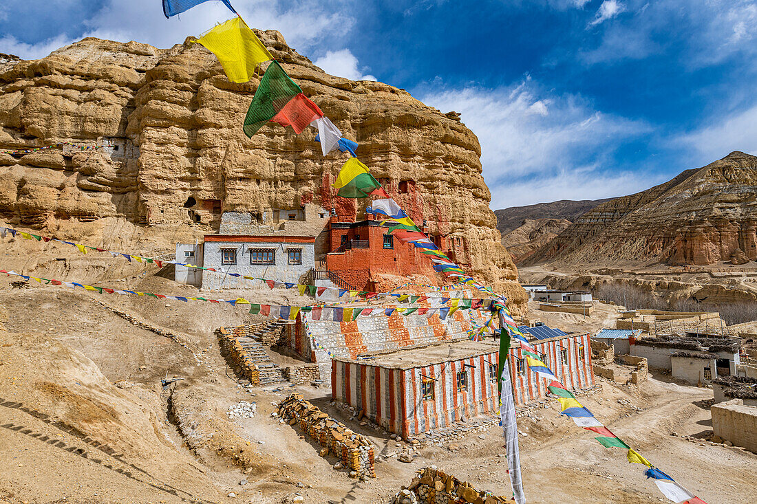 Garphu Monastery, Garphu, Kingdom of Mustang, Himalayas, Nepal, Asia