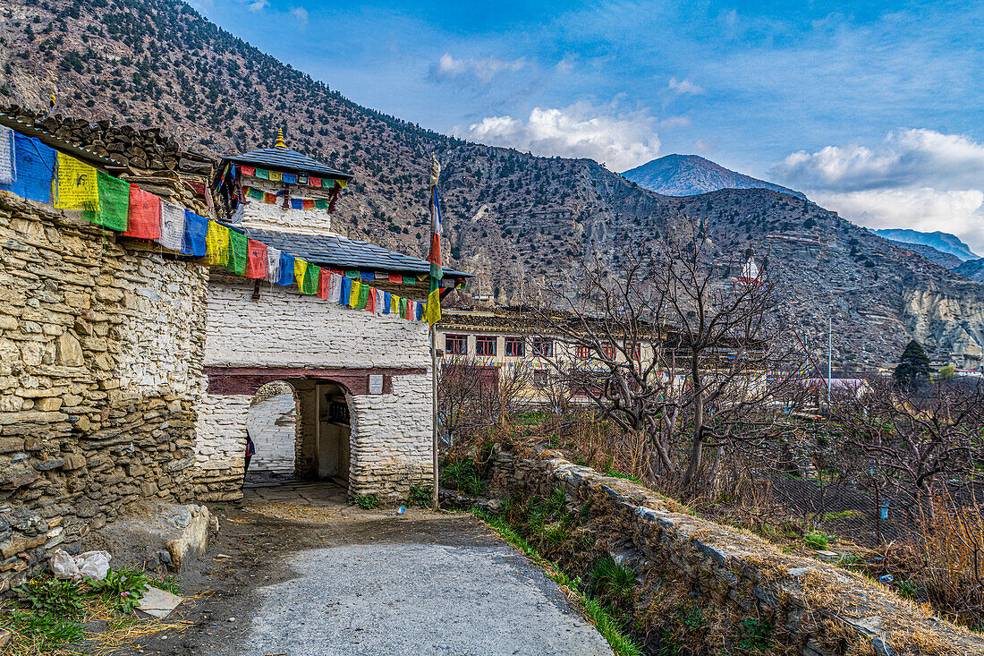 Historisches Dorf von Marpha, Jomsom, Himalaya, Nepal, Asien