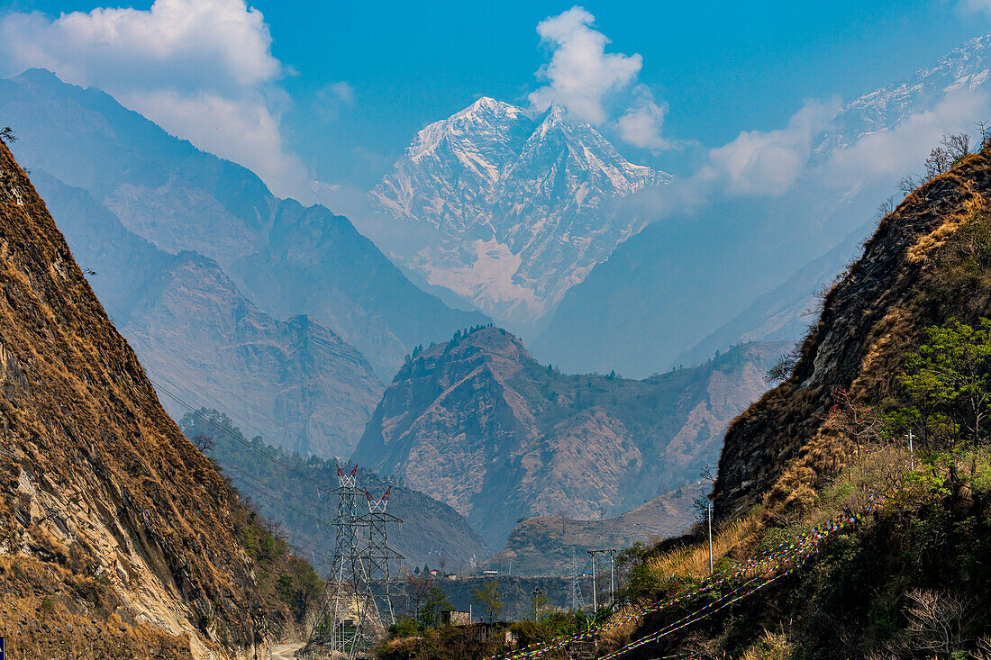 Berg Annapurna, 8091m, Provinz Gandaki, Himalaya, Nepal, Asien