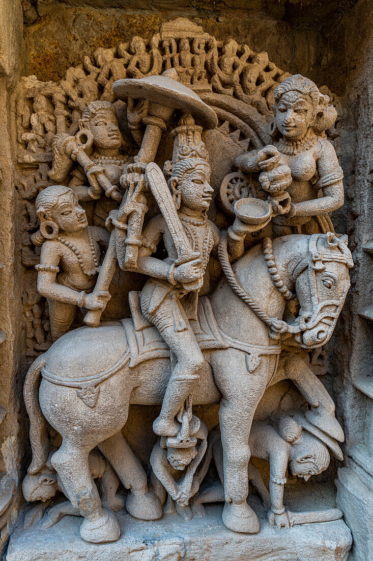 Rani Ki Vav, Der Stufenbrunnen der Königin, UNESCO-Welterbe, Patan, Gujarat, Indien, Asien