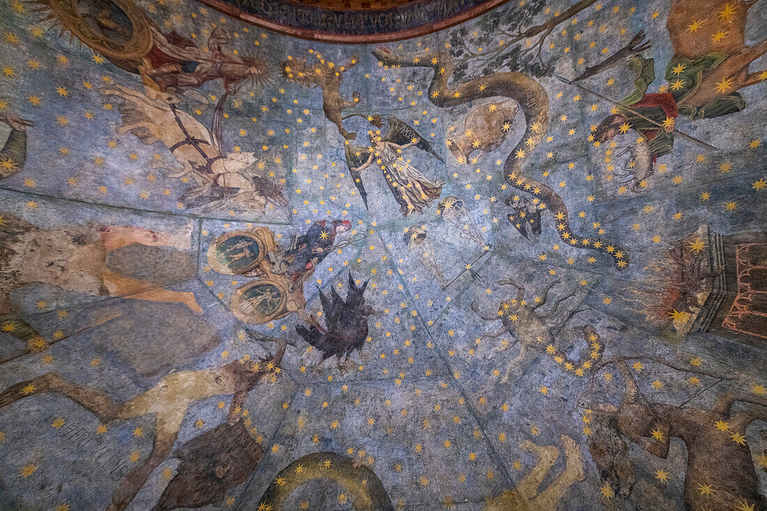 Gemälde des Himmels von Salamanca in den Escuelas Menores, Salamanca, UNESCO-Welterbestätte, Kastilien und Leon, Spanien, Europa
