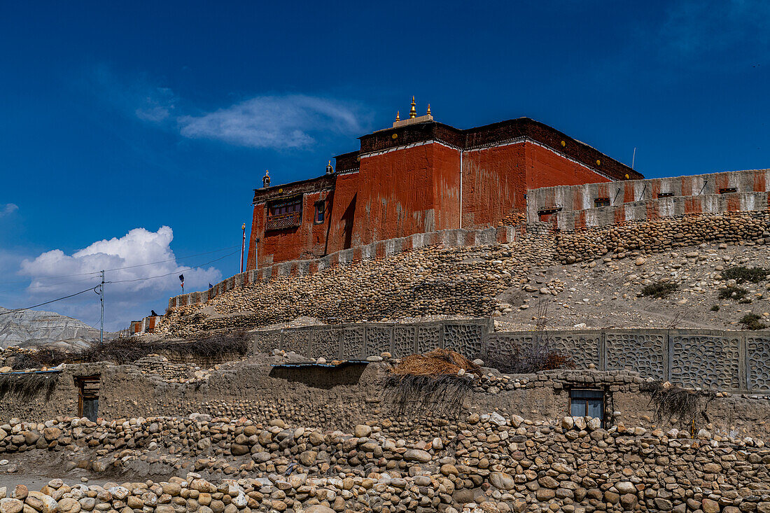 Thubten Shedrup Dhagyeling Kloster, Tsarang, Königreich Mustang, Himalaya, Nepal, Asien