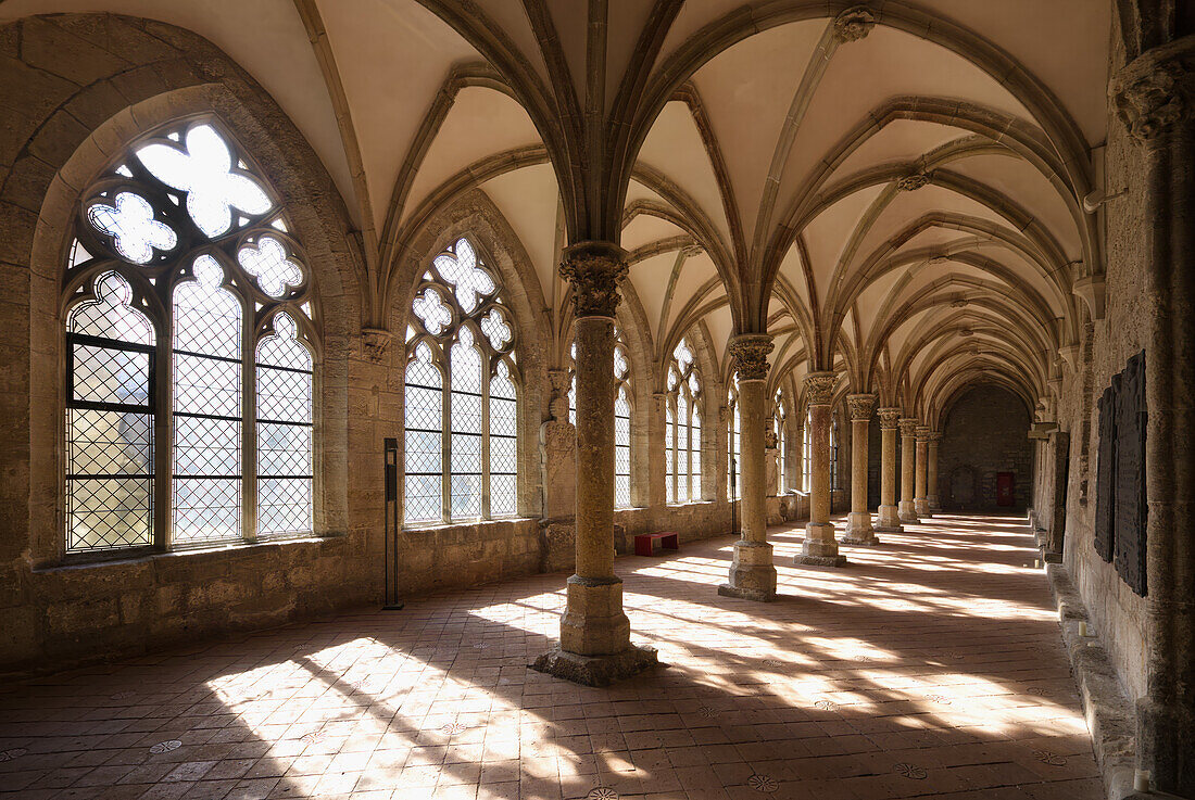 Cloister in the Imperial Walkenried Cistercian Abbey, Walkenried, Harz, Lower-Saxony, Germany, Europe