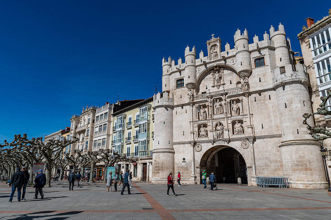 Tor Santa Maria, Burgos, UNESCO-Welterbestätte, Kastilien und León, Spanien, Europa