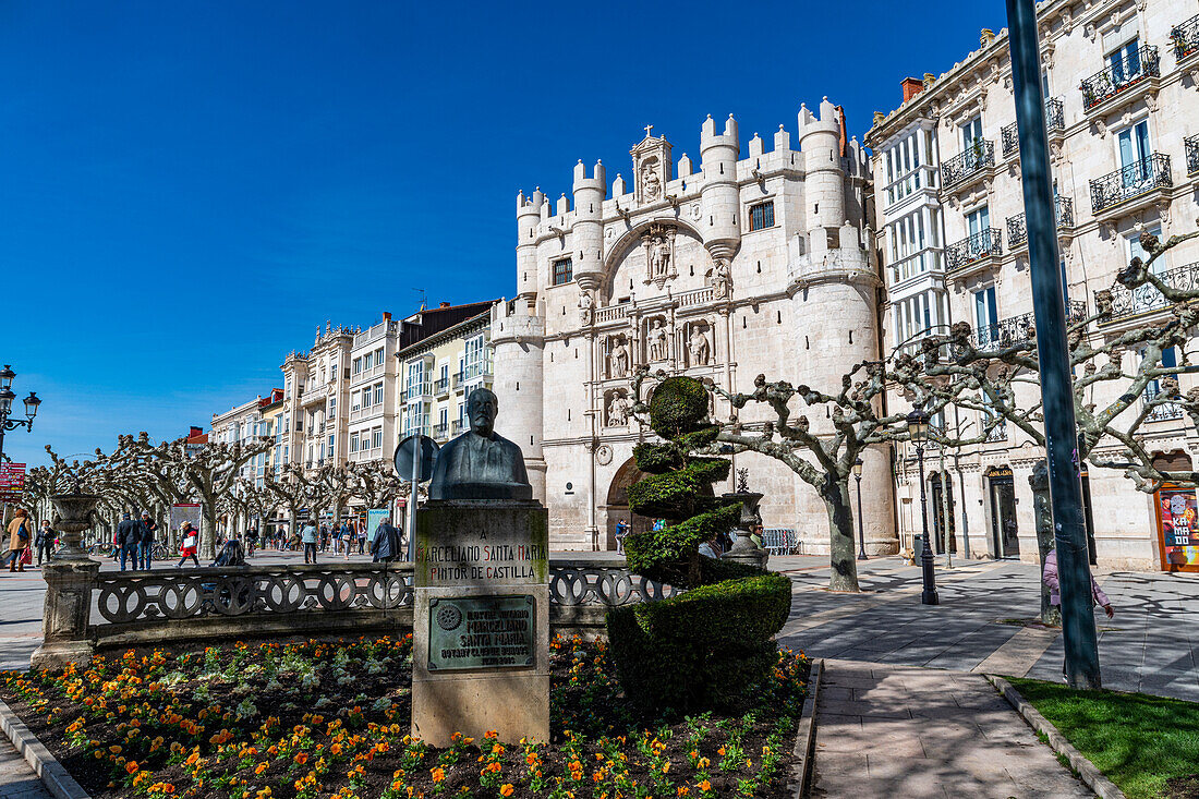 Paseo de la Audiencia promenade, Burgos, UNESCO World Heritage Site, Castile and Leon, Spain, Europe