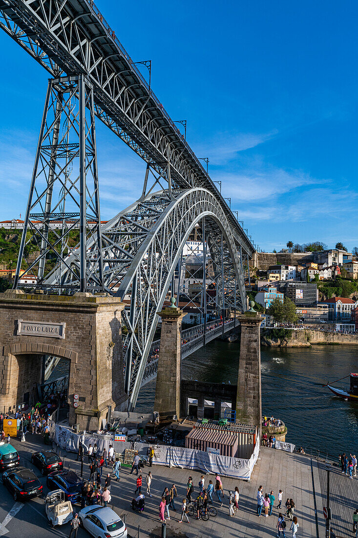 Brücke Luis I. über den Fluss Douro, UNESCO-Welterbe, Porto, Norte, Portugal, Europa