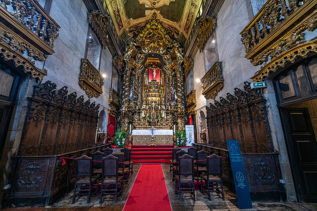 Innenraum des Carmo-Klosters, UNESCO-Weltkulturerbe, Porto, Norte, Portugal, Europa