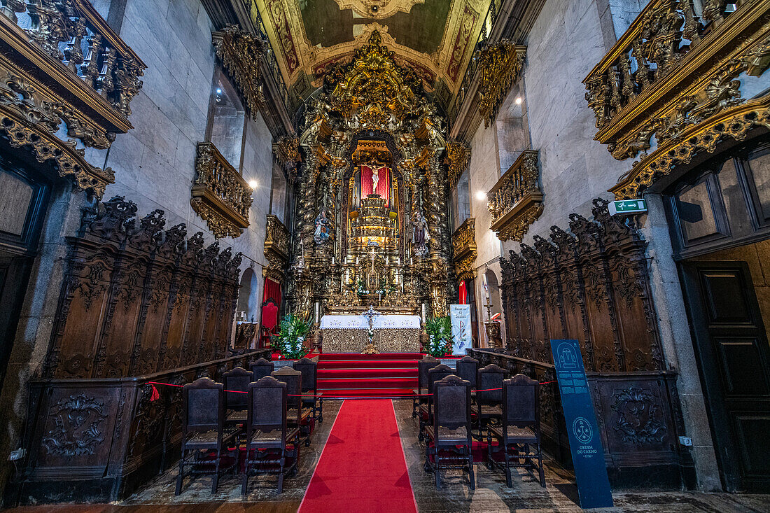 Interior of the Carmo Monastery, UNESCO World Heritage Site, Porto, Norte, Portugal, Europe