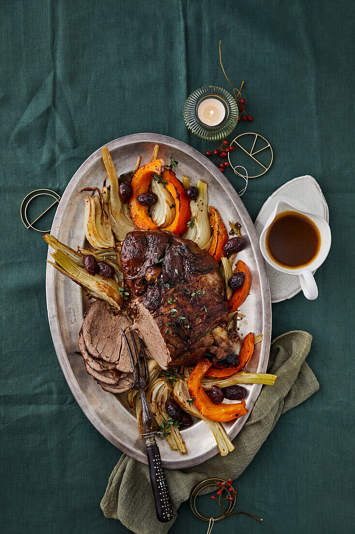 Pulled Lamb with Braised Vegetables