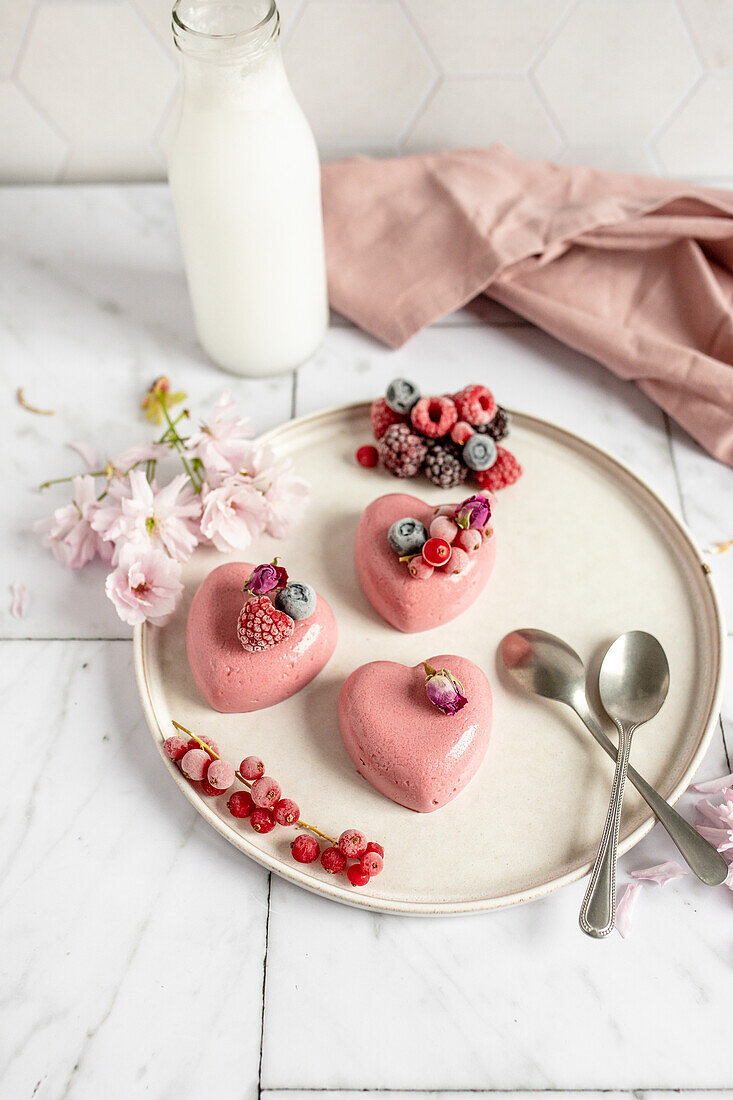 Panna cotta with berries