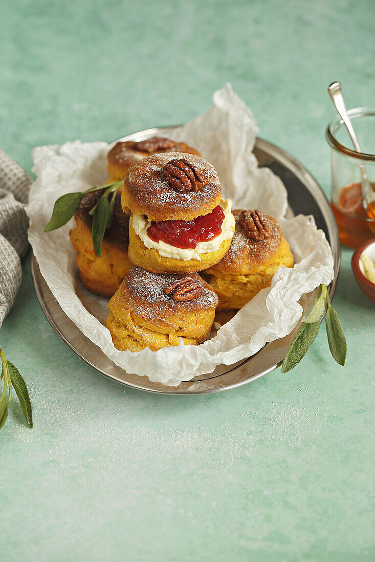 Spiced pumpkin parmesan scones with sage