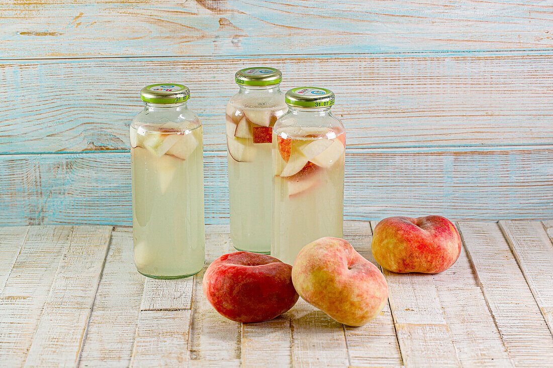 Water kefir infused with vineyard peach