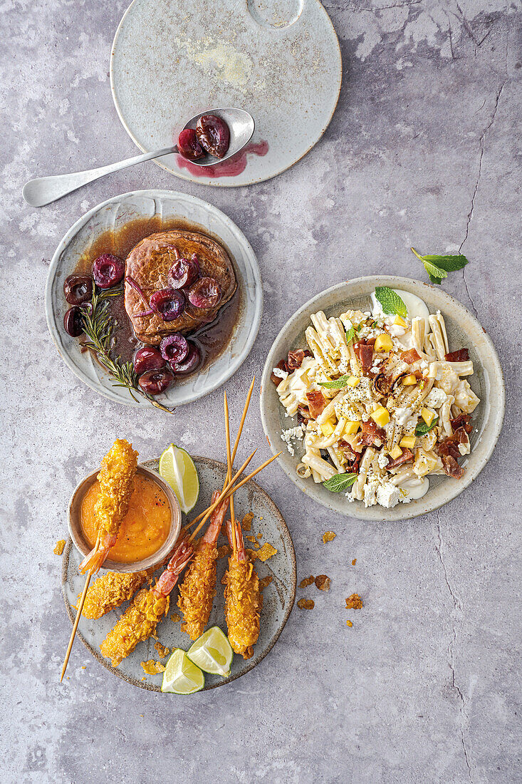 3x Fruchtsauce zu Pasta, Fleisch und Garnelen