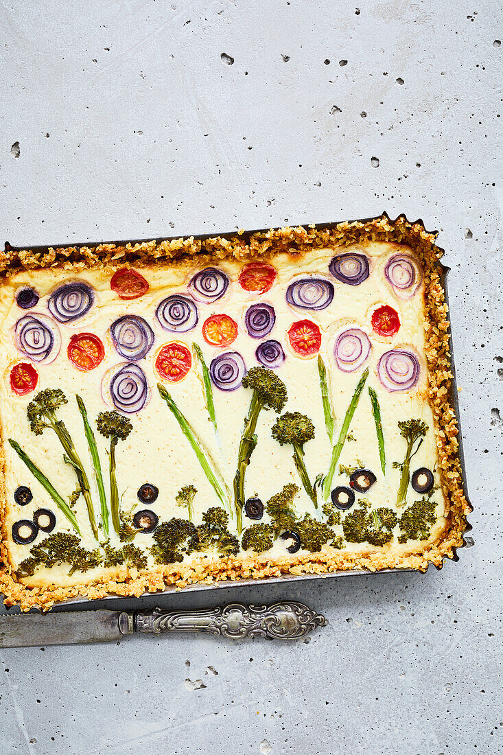 Vegetable tart with ricotta