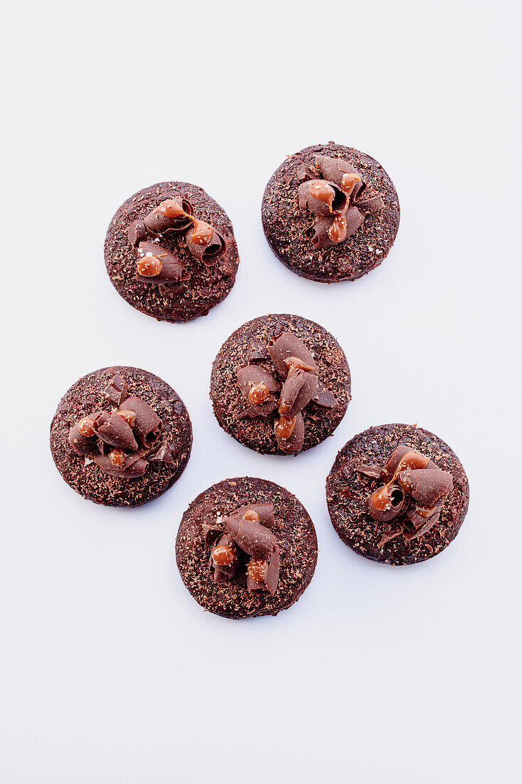 Chocolate Cookies mit Karamell