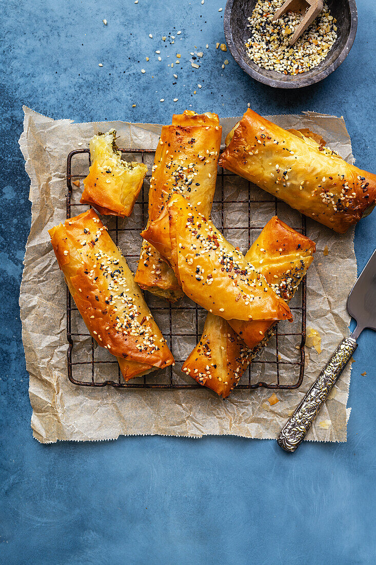 Spanakopita rolls (hot air fryer)