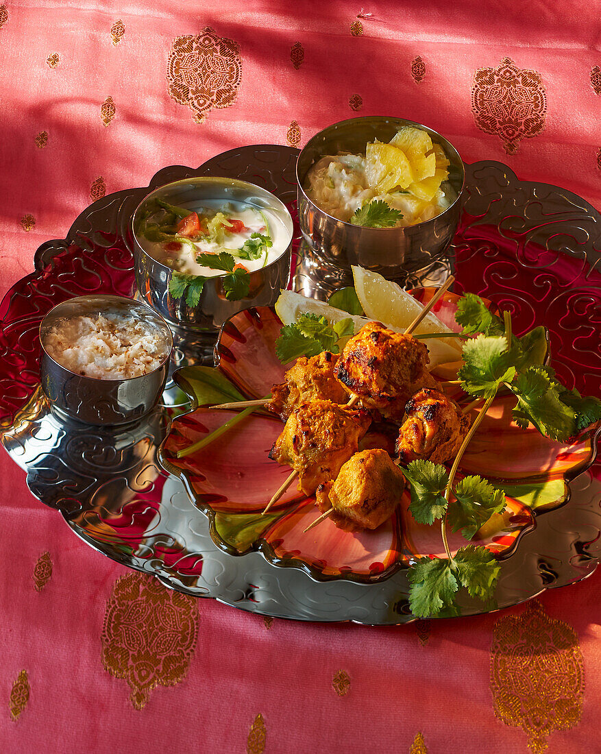 Chicken Tikka Masala with raita variations
