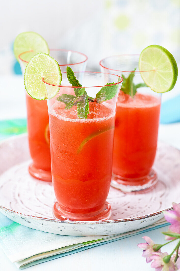 Erdbeer-Wassermelonen-Cooler
